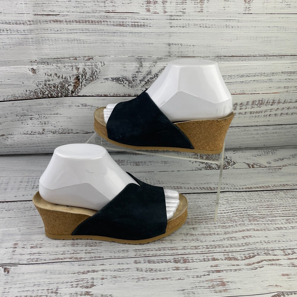 Mephisto Lisane Women's 7 US 37 EU Wedge Slide Sandals Black